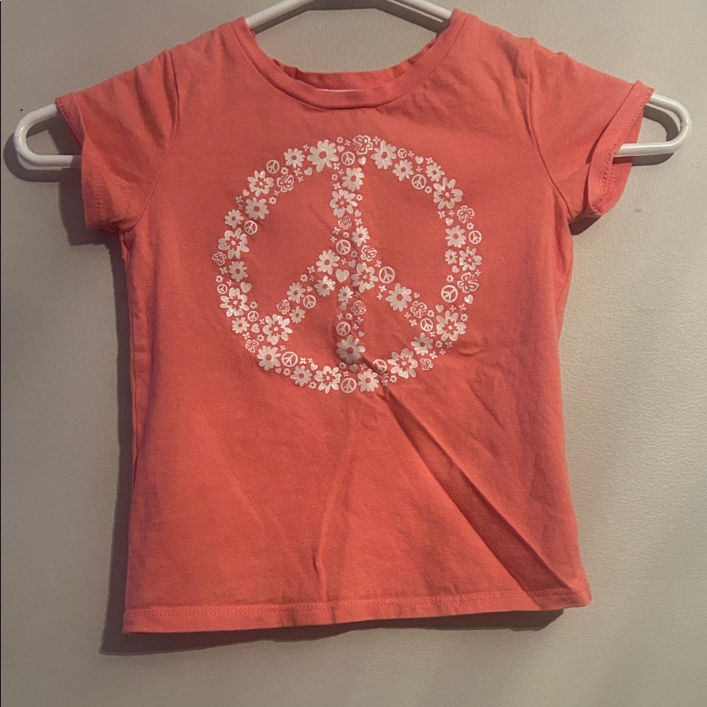 George Coral Peace Sign Kids T-Shirt